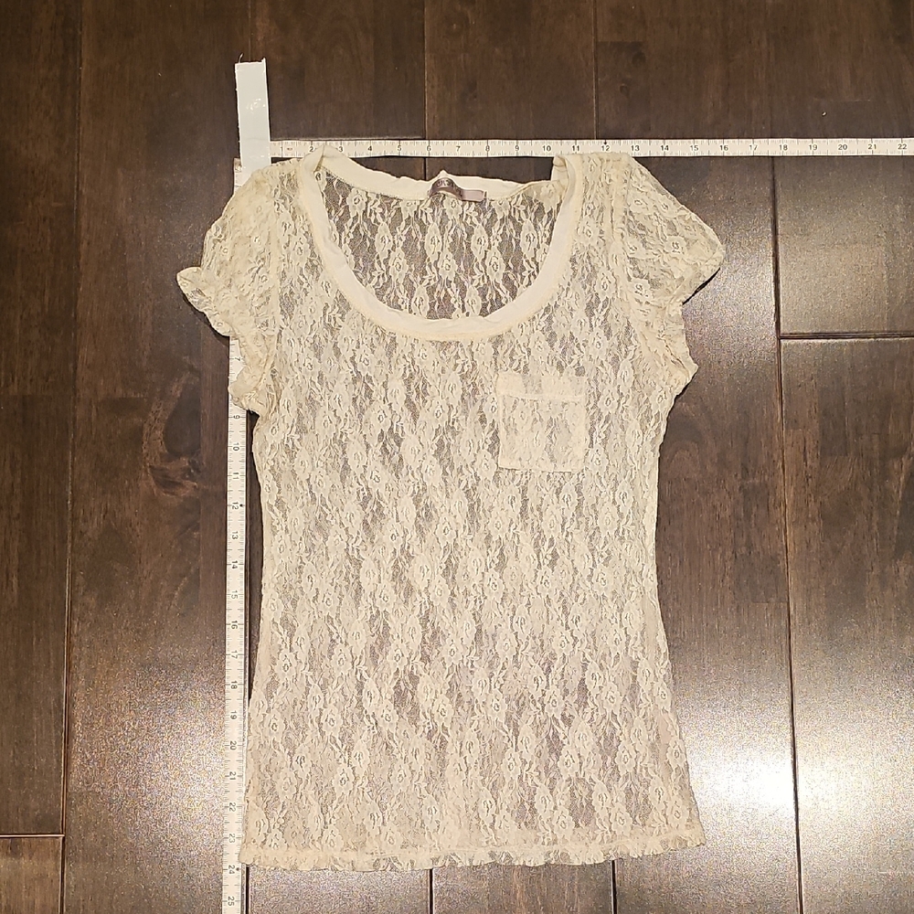 Elegant Cream Lace Top